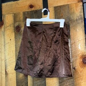 Brown mini skirt